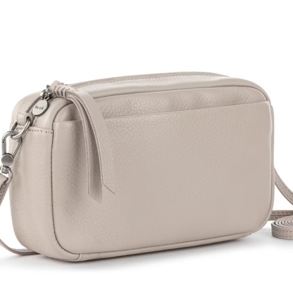 The Sak Cora Crossbody Bag in Blush Pink with Striped Strap - Picture 8 of 16